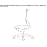 Mesh office chair on wheels with 5-arm base Huanta