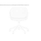 Height adjustable fabric office chair Prato