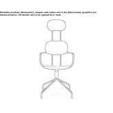 Plywood office chair on trestles with armrests Neumark