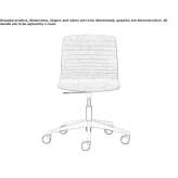 Swivel office chair on wheels Hulst