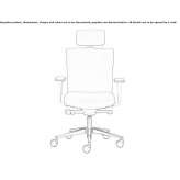 Fabric swivel chair with polyamide armrests Prignano