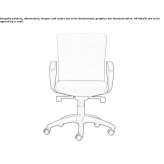 Swivel office chair, upholstered in fabric, with armrests Prignano