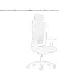 Swivel mesh office chair with headrest Narangba