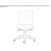 Swivel office chair, upholstered with fabric Prignano