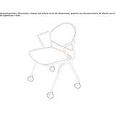 Office chair on wheels with armrests Bandol