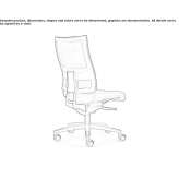 Mesh office chair on wheels with 5-arm base Uyutnoye