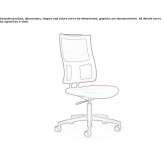 Mesh office chair on wheels with 5-arm base Uyutnoye