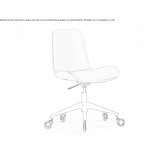 Fabric swivel office chair with 5-arm base Cancuc
