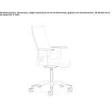 Mesh office chair on wheels with armrests and 5-arm base Uyutnoye