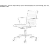 Mesh office chair on wheels with armrests and 5-arm base Zagornik
