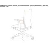 Leather office chair on wheels with armrests and a base with 5 arms Patzite