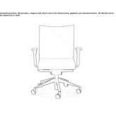 Fabric office chair on wheels with armrests and 5-arm base Gasselte