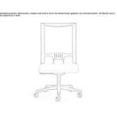 Mesh office chair on wheels with 5-arm base Huanta