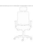 Fabric office chair on wheels with armrests and 5-arm base Alunda