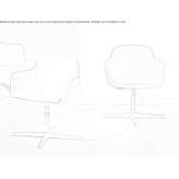 Swivel office chair with height adjustment and armrests Cacem