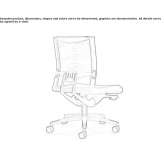 Mesh office chair on wheels with 5-arm base Huanta