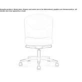 Fabric office chair on wheels with 5-arm base Xmaben