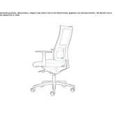 Mesh office chair on wheels with armrests and 5-arm base Uyutnoye