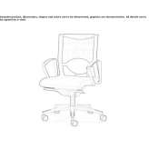Mesh office chair on wheels with armrests and 5-arm base Huanta