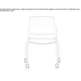Fabric upholstered chair on wheels Bandol