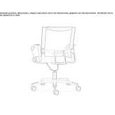Mesh office chair on wheels with armrests and 5-arm base Huanta