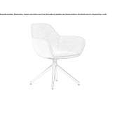 Fabric office chair on trestles, with armrests Skolkovo