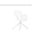 Baydur® swivel office chair on trestles with cut-out backrest Fleurie
