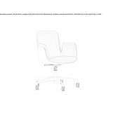 Office chair with 5-star base and Baydur® backrest cover Fleurie