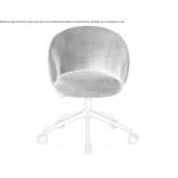 Swivel, height-adjustable fabric office chair Bozarmut