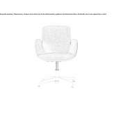 Office chair with 4-star base and Baydur® backrest cover Fleurie