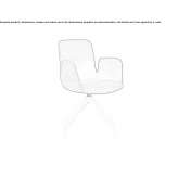 Fabric office chair on trestles, with armrests Fleurie