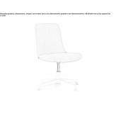 Office chair upholstered in fabric with a 4-star base Fleurie