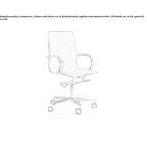 Swivel, height-adjustable fabric office chair on wheels Bocar