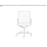 Swivel fabric office chair on wheels with 5-arm base Bocar