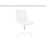 Office chair with 4-star base and Baydur® backrest cover Fleurie