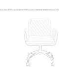 Fabric office chair on wheels with 4-arm base Austell