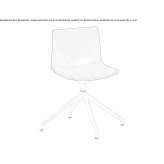 Upholstered office chair on trestles Vihanti