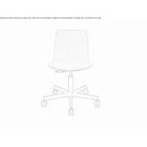 Office chair on wheels with a base with 5 arms Chameza