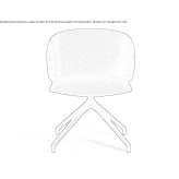 Swivel fabric chair on trestles Trikala