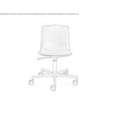 Swivel office chair made of polypropylene, adjustable in height Hansnes