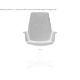 Fabric office chair with armrests and 4-arm base Boekel