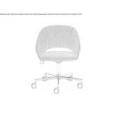 Fabric office chair on wheels with 5-arm base Bojszowy