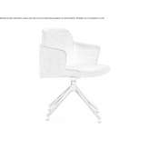 Swivel fabric office chair on trestles Silves