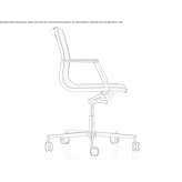 Swivel office chair on wheels with a base with 5 arms Garoafa