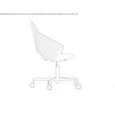 Swivel fabric office chair on wheels with 5-arm base Bojszowy