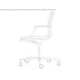 Office chair on wheels with a base with 5 arms Garoafa