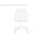 Office chair on wheels with a base with 4 arms Luingne