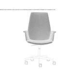 Swivel office chair with armrests and 5-star base Boekel
