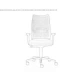 Swivel mesh office chair on wheels with 5-arm base Barsa