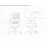 Mesh office chair with height adjustment and armrests Adorf
